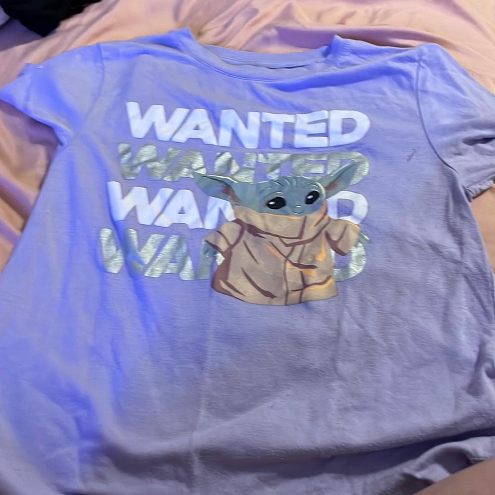 Baby Yoda purple shirt